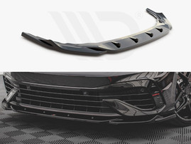 Maxton Design Gloss Black Front Splitter V.4 VW Golf R Mk8 (2020-)