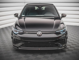 Maxton Design Gloss Black Front Splitter V.5 VW Golf R Mk8 (2020-)