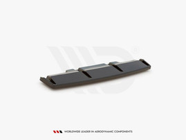 Maxton Design Gloss Black Central Rear Splitter VW Golf R Mk8 (2020-)