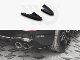 Maxton Design Gloss Black Rear Side Splitters V.3 VW Golf R Mk8 (2020-)