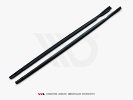 Maxton Design Gloss Black Side Skirts Diffusers V.2 VW Golf R Mk8 (2020-)