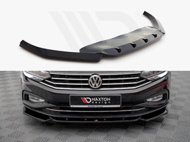 Maxton Design Gloss Black Front Splitter V.1 VW Passat B8 Facelift (2019-)