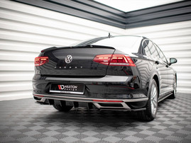 Maxton Design Gloss Black Rear Valance VW Passat B8 Facelift (2019-)