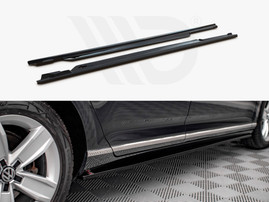 Maxton Design Gloss Black Side Skirts Diffusers VW Passat B8 Facelift (2019-)