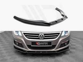 Maxton Design Gloss Black Front Splitter V.4 VW Passat Cc (2008-2012)