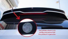 Maxton Design Gloss Black Spoiler Cap VW Passat Cc R36 Rline (Preface)