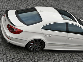 Maxton Design Gloss Black Rear Side Splitters VW Passat Cc R36 Rline (Preface)