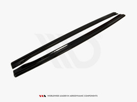 Maxton Design Gloss Black Side Skirts Diffusers VW Passat Cc R36 Rline (Preface)