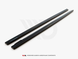 Maxton Design Gloss Black Side Skirts Diffusers V.2 VW Passat Cc (2008-2012)