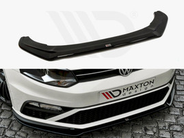 Maxton Design Gloss Black Front Splitter V.2 VW Polo Mk5 GTI (Facelift) (2015-2017)