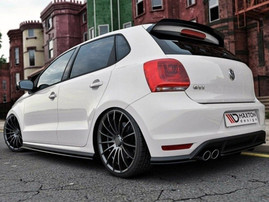 Maxton Design Gloss Black Rear Splitter VW Polo Mk5 GTI Facelift (With A Vertical Bar) (2015-2017)