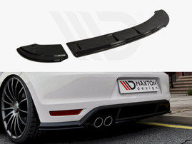 Maxton Design Gloss Black Rear Splitter VW Polo Mk5 GTI Facelift (2015-2017)