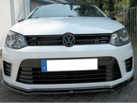 Maxton Design Gloss Black Front Splitter Volkswagen Polo Mk5 R Wrc (2013)