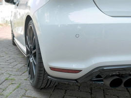 Maxton Design Gloss Black Rear Side Splitters Volkswagen Polo Mk5 'R' WRC (2013)