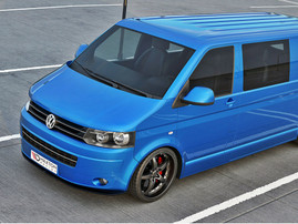 Maxton Design Gloss Black Front Splitter VW T5 (Facelift) Ver.2