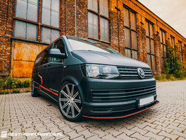 Maxton Design Gloss Black Front Splitter V.1 VW T6 (2015-19)