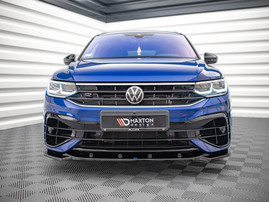 Maxton Design Gloss Black Front Splitter V.3 VW Tiguan R / R-Line Mk2 Facelift (2020-)