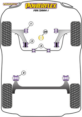 Powerflex Steering Rack Mounting Bush - Fox - PFF85-633