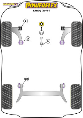 Powerflex Track Front Lower Engine Mount Hybrid Bush (Large) - Karoq 2WD (2017 on) - PFF85-831BLK