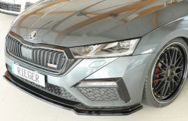 Rieger Front Splitter Gloss Black - Octavia Mk4 vRS