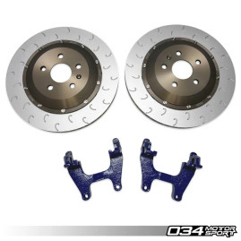 034 Motorsport - 2-Piece Floating Rear Brake Rotor 355mm Upgrade for Mk8 Golf R & Audi 8Y S3