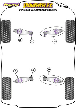 Powerflex Bolt-On Jack Pad Adaptor Kit - Cayman 718 - PF57-561K