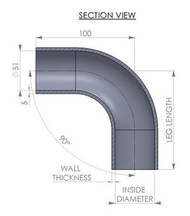 Forge Motorsport - 51mm I/D Silicone 90º Elbow (A90-51)