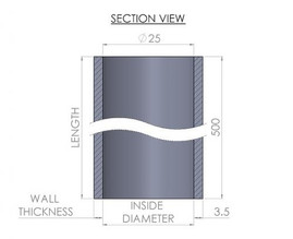 Forge Motorsport - 25mm I/D Silicone 500mm Straight Hose (SH-25)