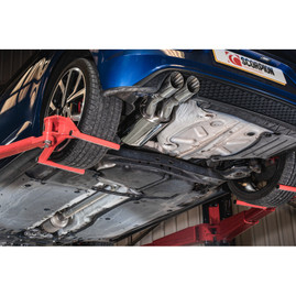 Scorpion Non-Resonated GPF-Back Exhaust System with Polished twin 90mm Daytona trims - Volkswagen Polo GTI 2.0T AW Pre-Facelift GPF Model