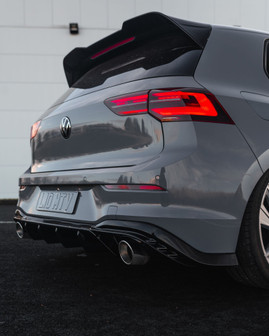 VW Golf GTI Mk8 & Mk8.5 EVO-1 Gloss Black Rear Diffuser by ZAERO (2020+)