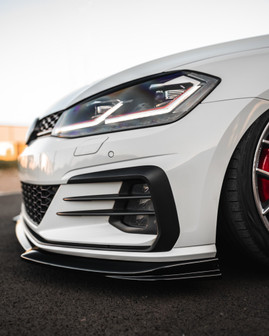 VW Golf GTI & Golf GTD Mk7.5 EVO-1 Gloss Black Front Splitter by ZAERO (2017-2020)
