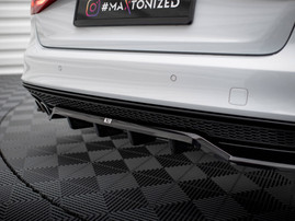 Maxton Design Central Rear Splitter (Vertical Bars) Audi A4 Competition B8 Facelift