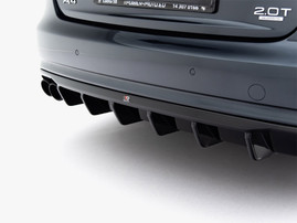Maxton Design Rear Valance Audi A4 B8 Facelift (Single side dual exhaust version)