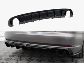 Maxton Design Rear Valance V.1 Audi A4 S-line B9 (Version with single exhaust tips on both sides)
