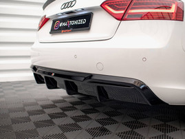 Maxton Design Rear Valance Audi A5 Sportback 8T Facelift (Version with dual exhausts on one side)