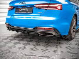 Maxton Design Central Rear Splitter (Vertical Bars) Audi A5 S-Line F5 Facelift