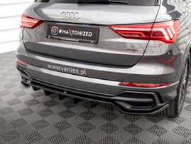 Maxton Design Rear Splitter (Vertical Bars) Audi Q3 S-Line SUV F3