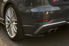 Maxton Design Rear Side Splitters Audi S3 8V Facelift Sportback (2017-2020) - Carbon Look