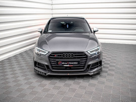 Maxton Design Front Splitter V.3 Audi S3 / A3 S-Line Sportback 8V Facelift