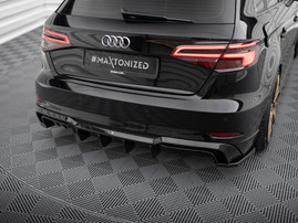 Maxton Design Rear Valance Audi A3 S-Line Sportback 8V Facelift (Version with dual exhausts on one side)
