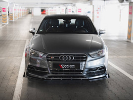 Maxton Design Street PRO Front Splitter + Flaps Audi S3 / A3 S-Line Sedan 8V