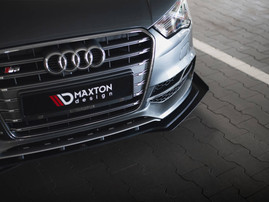 Maxton Design Street PRO Front Splitter + Flaps Audi S3 / A3 S-Line Sedan 8V