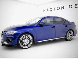 Maxton Design Street PRO Side Skirts Diffusers + Flaps Audi A3 S-Line Sedan / S3 Sedan 8Y Facelift