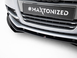Maxton Design Street PRO Front Splitter + Flaps Audi TTS / TT S-Line (8J) Facelift