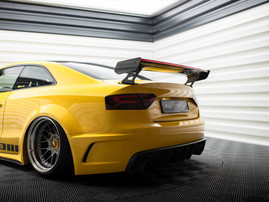 Maxton Design Carbon Spoiler With External Brackets Uprights + LED Audi A5 Coupe 8T
