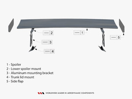 Maxton Design Carbon Spoiler With Upper Swan Mounting Audi A5 Coupe 8T