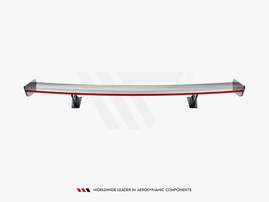 Maxton Design Carbon Spoiler With External Brackets Uprights V.2 + LED Audi A5 / A5 S-Line / S5 / RS5 Coupe F5 / F5 Facelift