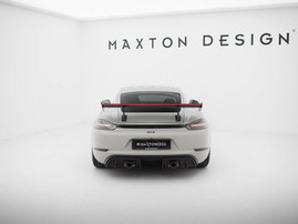 Maxton Design Carbon Spoiler With Internal Brackets Uprights V.1 + LED Porsche 718 Cayman GTS 982c