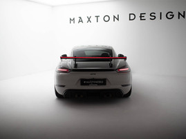 Maxton Design Carbon Spoiler With Upper Swan Mounting V.2 + LED Porsche 718 Cayman GTS 982c