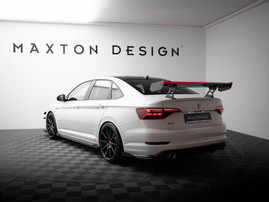 Maxton Design Carbon Spoiler With Internal Brackets Uprights + LED Volkswagen Jetta GLI Mk7